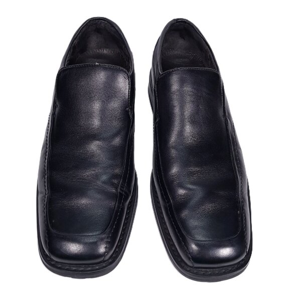 Florsheim Corbin Black Leather Dress Shoes Mens 11 WIDE Slip On Loafers 18304-01 - Picture 7 of 16